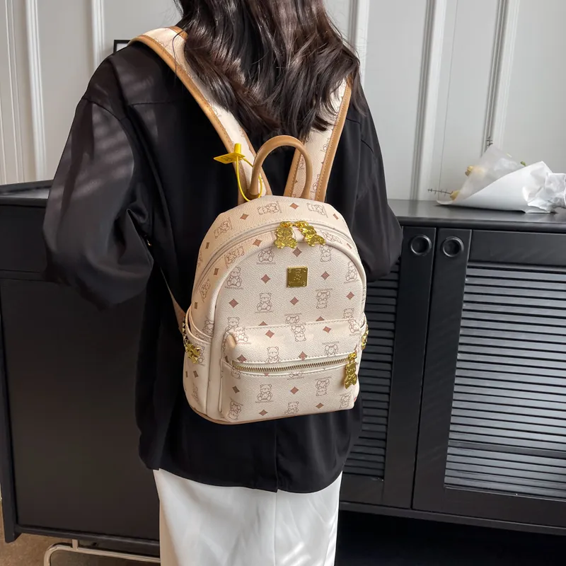 Teddy Bear Collection PU Backpack Tubas Women's Multicolor-10