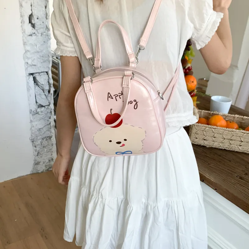 Teddy Bear Collection PU Backpack Women's Multicolor-11