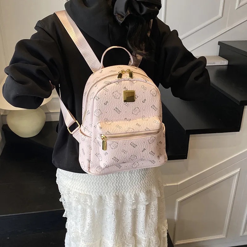 Teddy Bear Collection PU Backpack Women's Multicolor-2