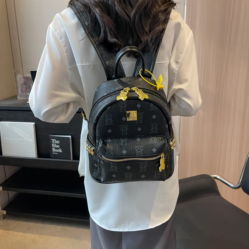 Teddy Bear Collection PU Backpack Tubas Women's Multicolor-19