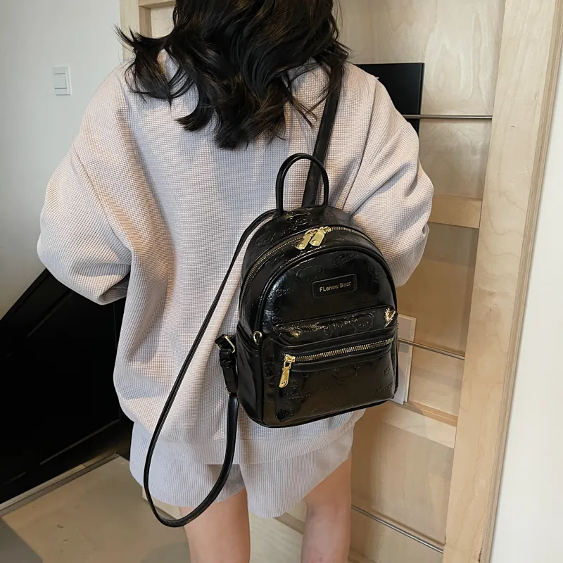 Teddy Bear Collection PU Backpack Women's Multicolor-17