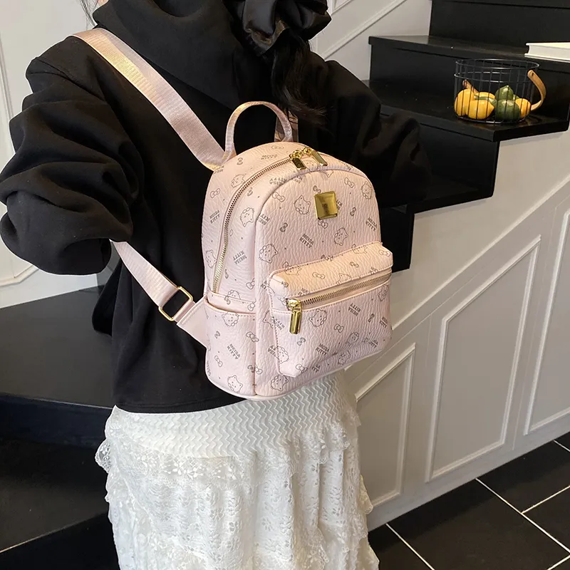 Teddy Bear Collection PU Backpack Women's Multicolor-3
