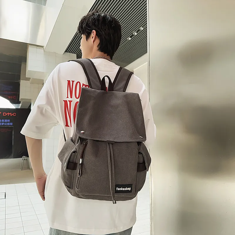 Teddy Bear Collection Canvas Backpack Unisex Multicolor-13