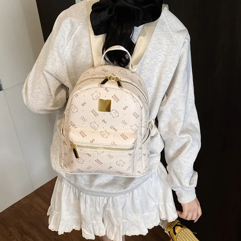 Teddy Bear Collection PU Backpack Women's Multicolor-9