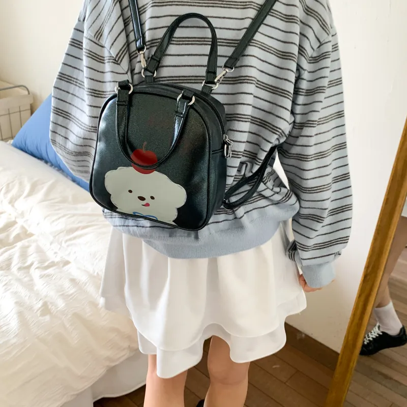 Teddy Bear Collection PU Backpack Women's Multicolor-14