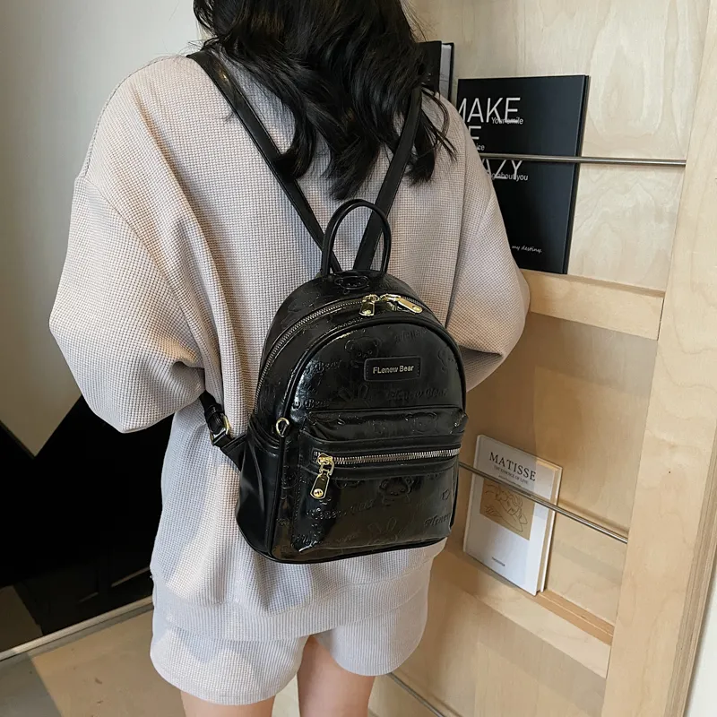 Teddy Bear Collection PU Backpack Women's Multicolor-20