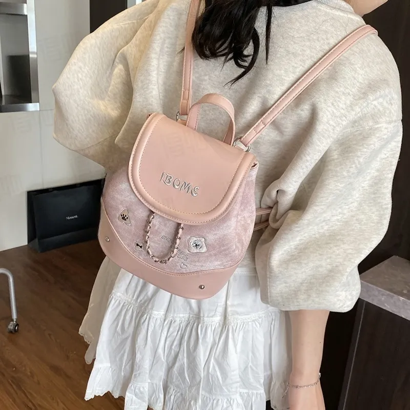 Teddy Bear Collection PU Backpack Women's Multicolor-10