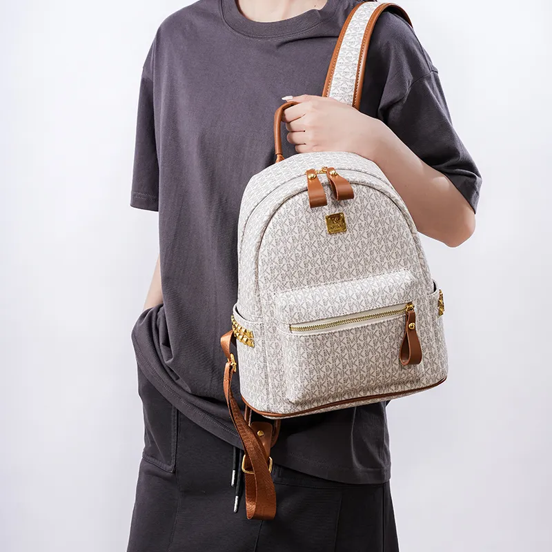 Teddy Bear Collection Pu Backpack Women's Coffee/Ecru/Pink/Black-10