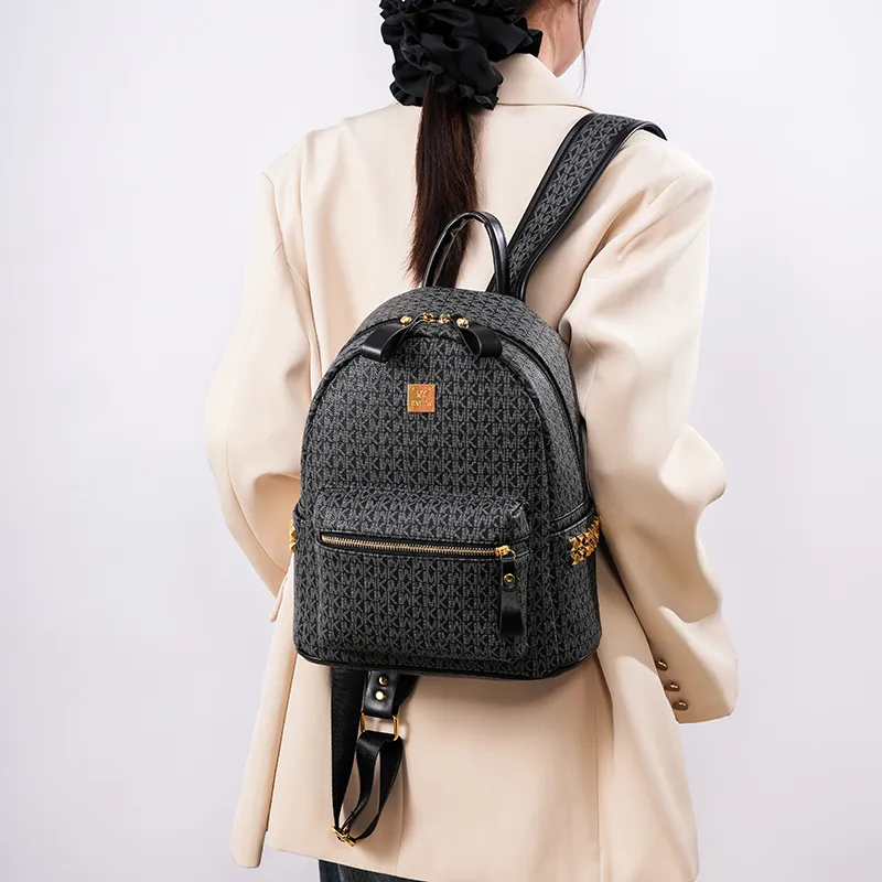 Teddy Bear Collection Pu Backpack Women's Coffee/Ecru/Pink/Black-20