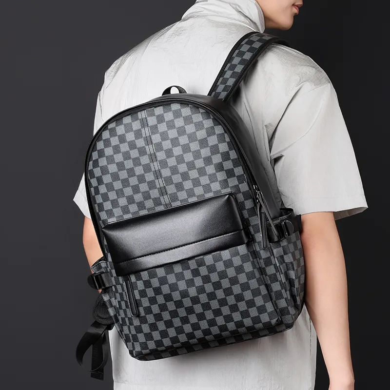 Teddy Bear Collection PU Backpack Men's Black/Brown-2