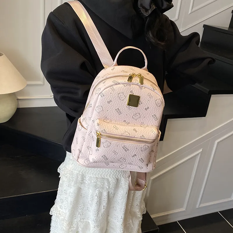 Teddy Bear Collection PU Backpack Women's Multicolor-4