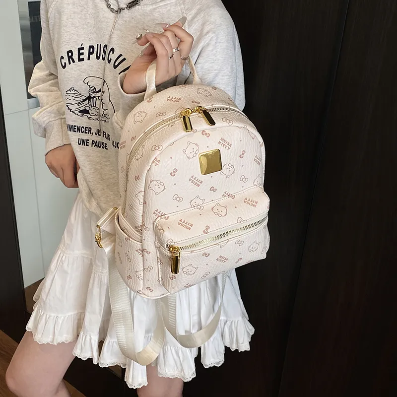 Teddy Bear Collection PU Backpack Women's Multicolor-7