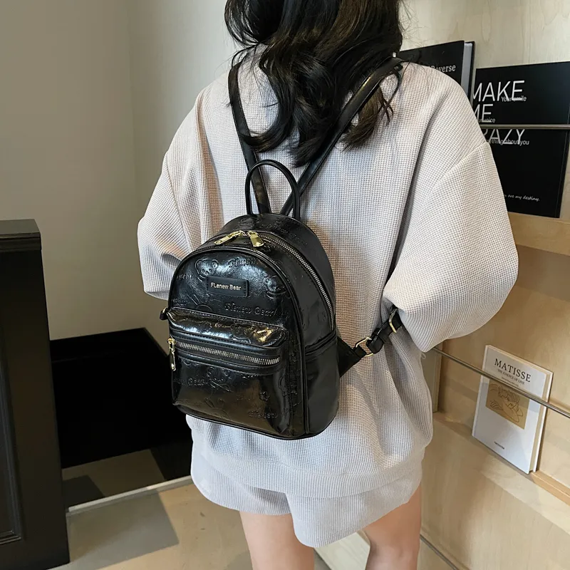 Teddy Bear Collection PU Backpack Women's Multicolor-21