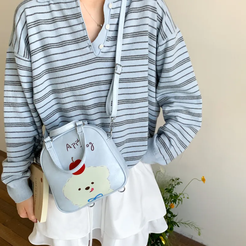 Teddy Bear Collection PU Backpack Women's Multicolor-1