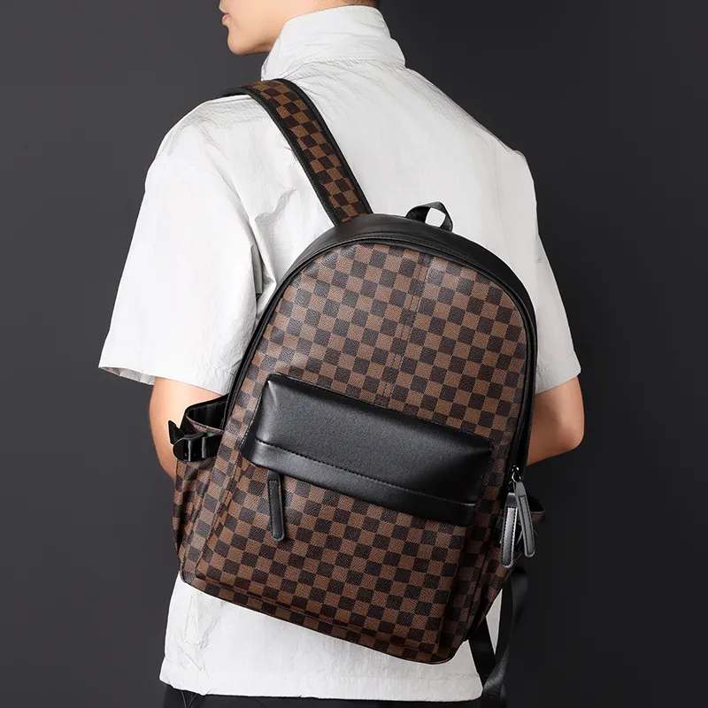Teddy Bear Collection PU Backpack Men's Black/Brown-7