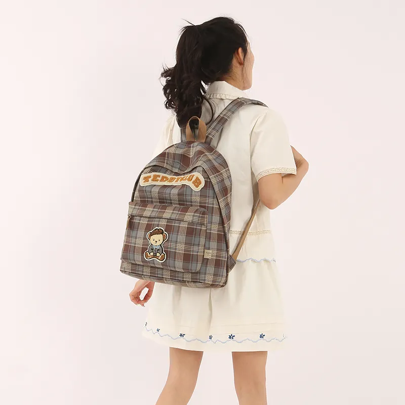Teddy Bear Collection Nylon Backpack Women's Brown-2