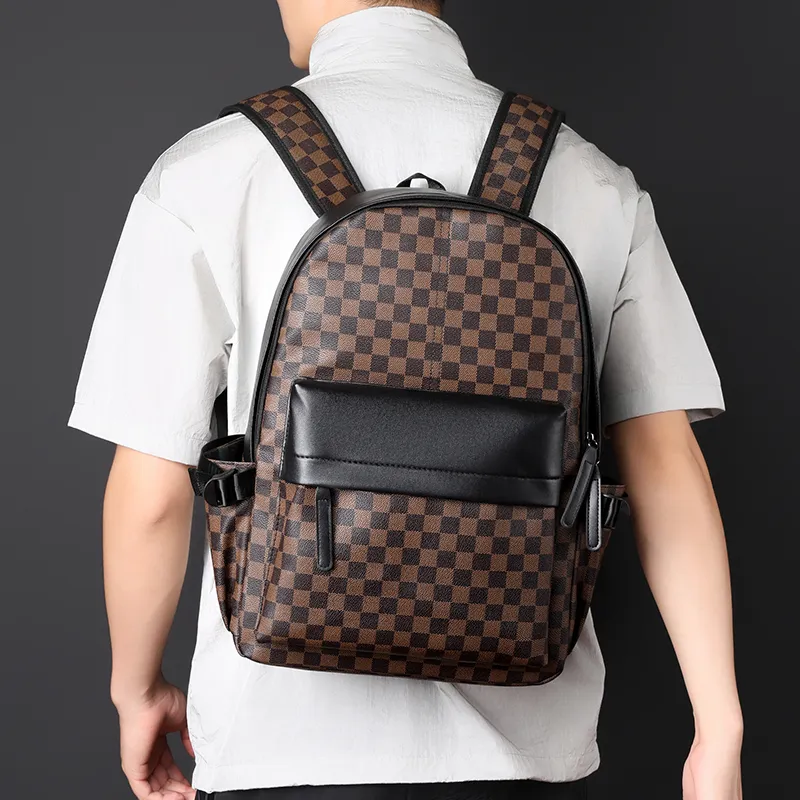 Teddy Bear Collection PU Backpack Men's Black/Brown-8