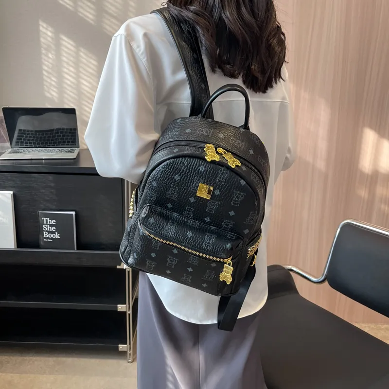 Teddy Bear Collection PU Backpack Tubas Women's Multicolor-17