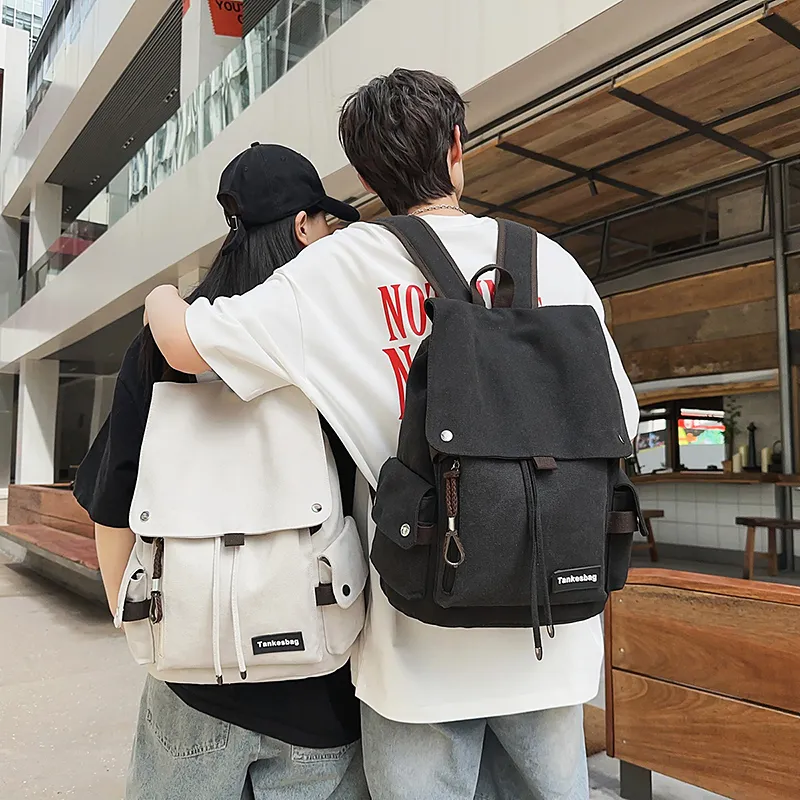 Teddy Bear Collection Canvas Backpack Unisex Multicolor-10