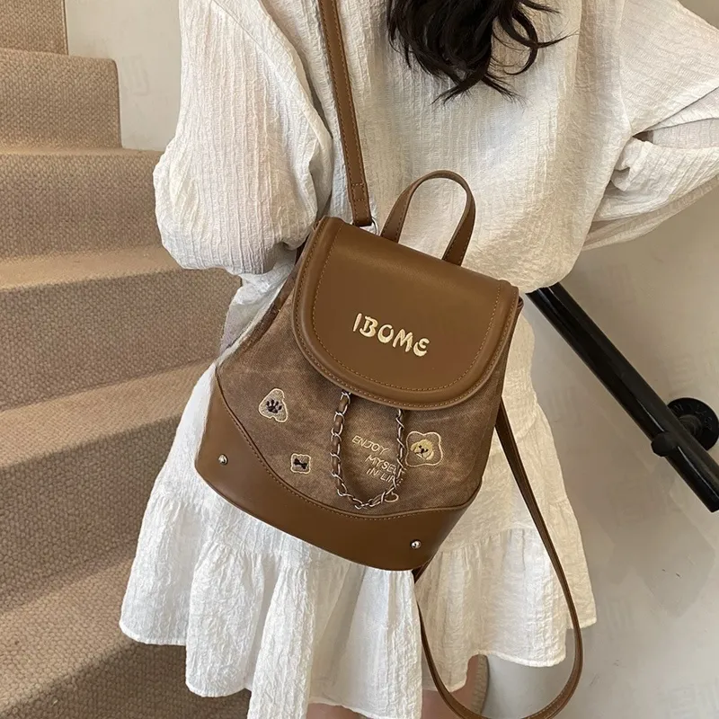Teddy Bear Collection PU Backpack Women's Multicolor-16