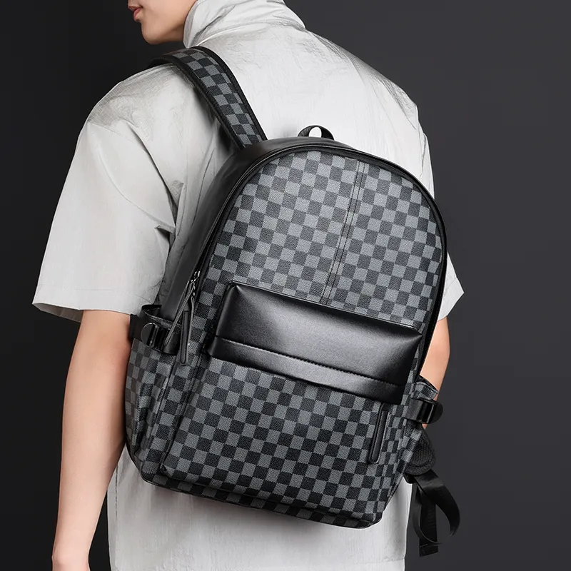 Teddy Bear Collection PU Backpack Men's Black/Brown-5