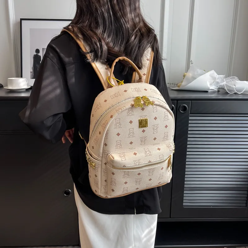 Teddy Bear Collection PU Backpack Tubas Women's Multicolor-6