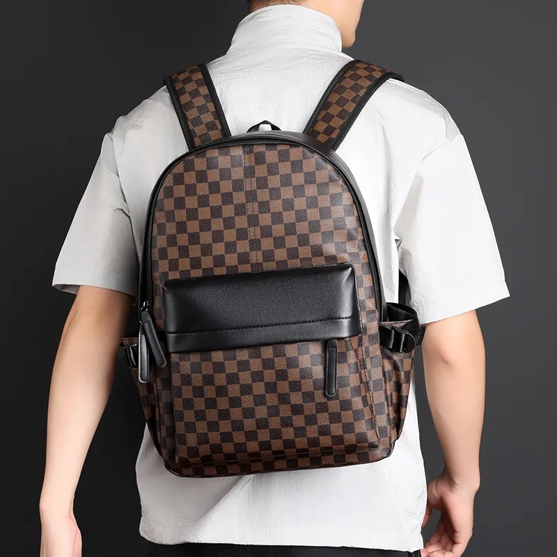 Teddy Bear Collection PU Backpack Men's Black/Brown-11