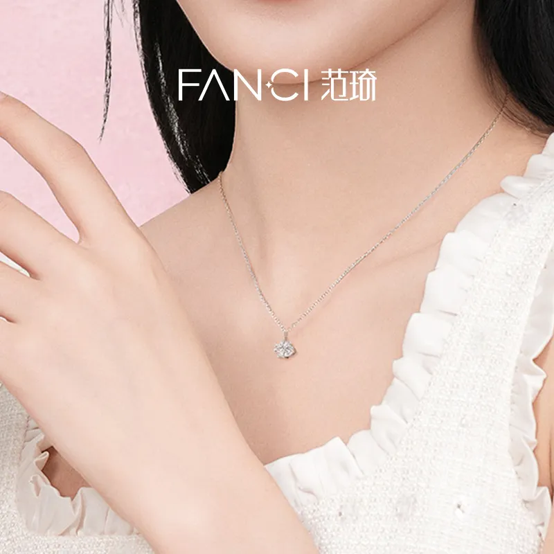 FANCI S925 Silver Necklaces Women's White, Gold-4