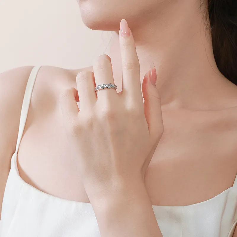 FANCI S925 Silver Ring Pair Women's-4