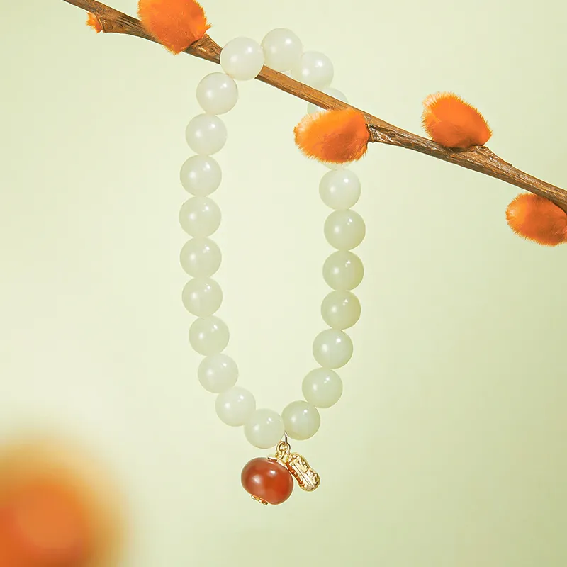 FANCI Hetian Jade Bracelets Pale Greenish White Jade Women's-2