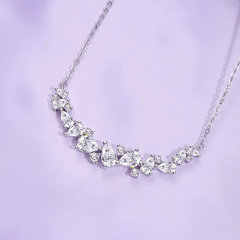 FANCI Wisteria Flower Series 925 Sterling Silver Necklaces Women's-1