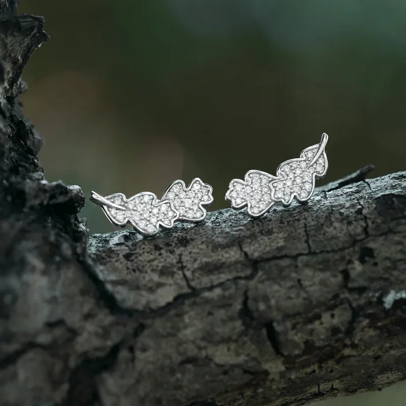 FANCI S925 Silver Stud Earrings Women's-2