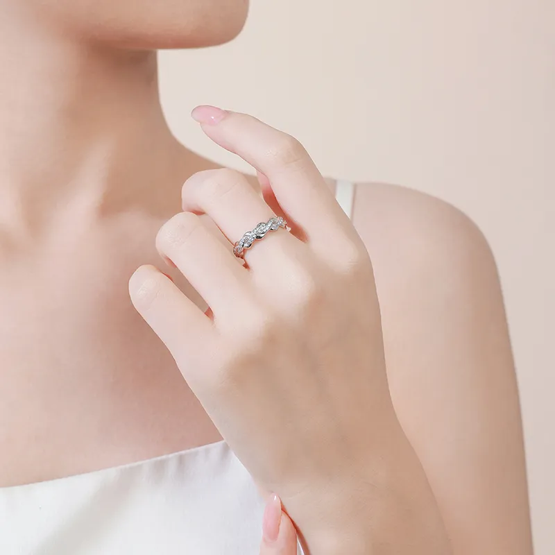 FANCI S925 Silver Ring Pair Women's-3