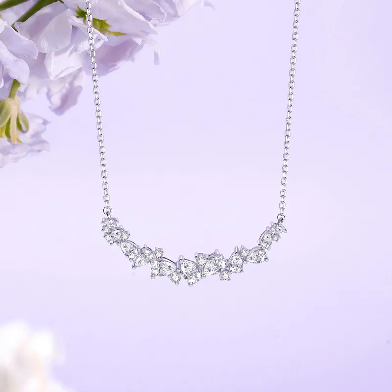 FANCI Wisteria Flower Series 925 Sterling Silver Necklaces Women's-2