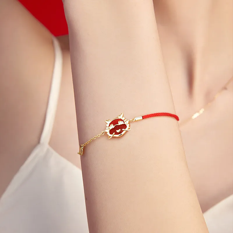 FANCI Luxe S925 Silver Inlay Red Agate Bracelets Women's-3