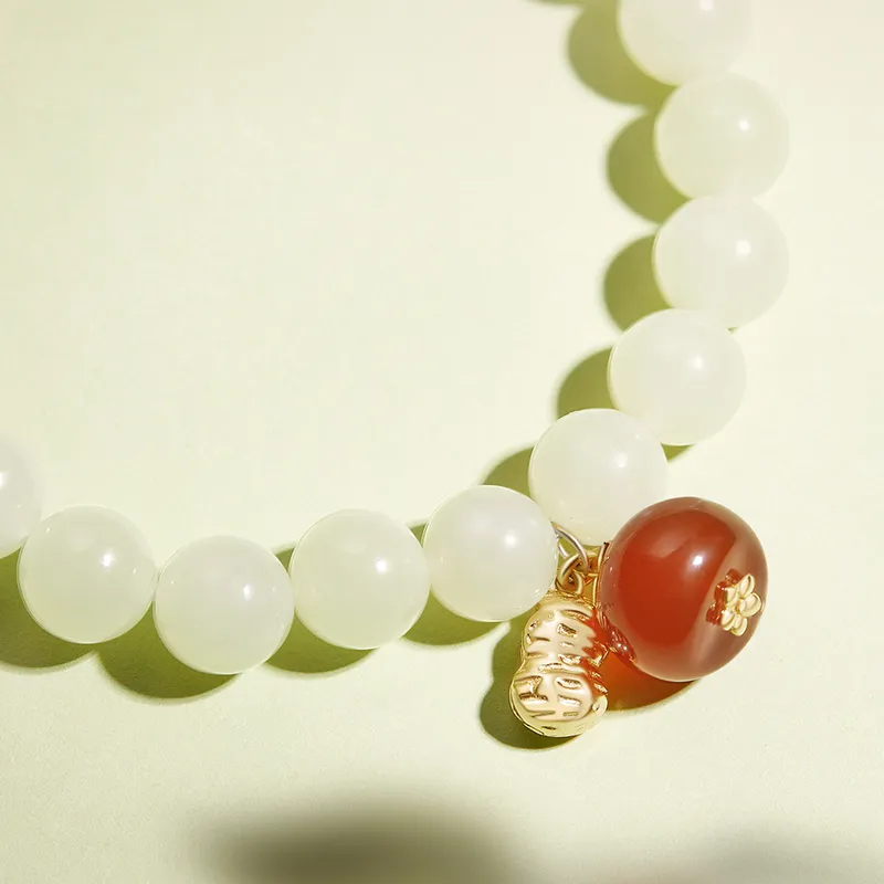 FANCI Hetian Jade Bracelets Pale Greenish White Jade Women's-1