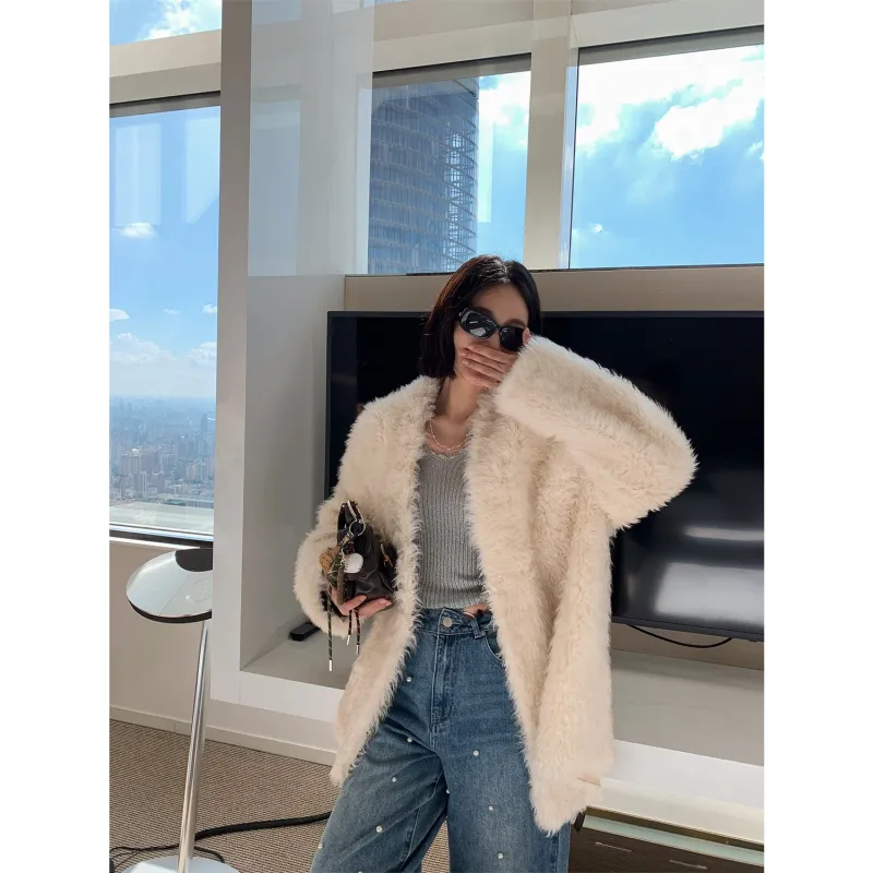 Alyinvow Furs Unisex Ecru Ships Within 2 Days After Placing The Order-1