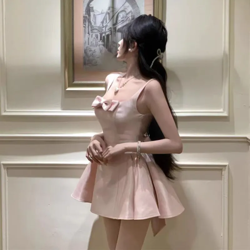 Fashion Slip Dress Women's Pink Shades Single Item-7