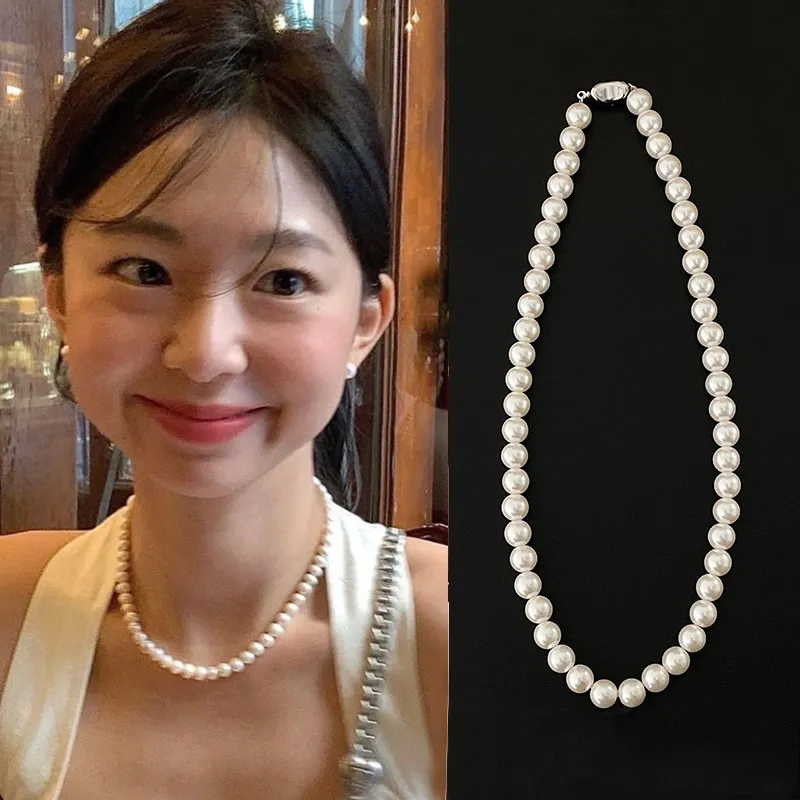 WENSHIFAN Shell Pearl Neck Chain Unisex-6