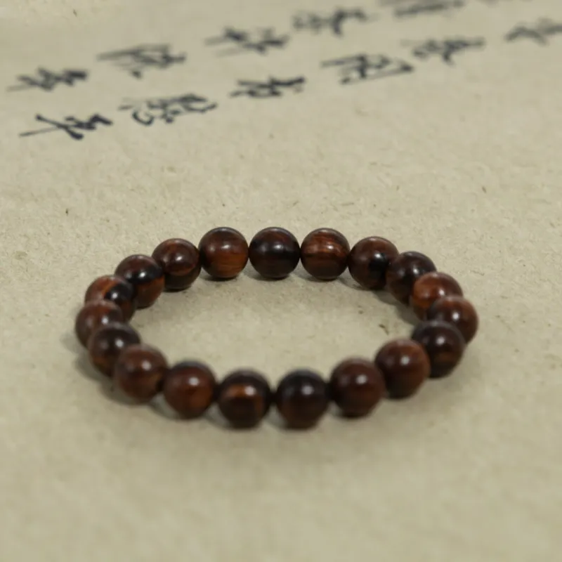 CHENTANMUZUO Huanghuali Advanced Trendy Beaded Bracelet Buddhist Bead Attracts Wealth And Fortune Unisex-4