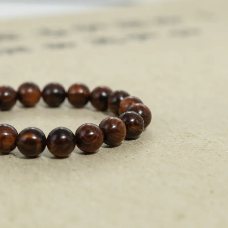 CHENTANMUZUO Huanghuali Advanced Trendy Beaded Bracelet Buddhist Bead Attracts Wealth And Fortune Unisex-5