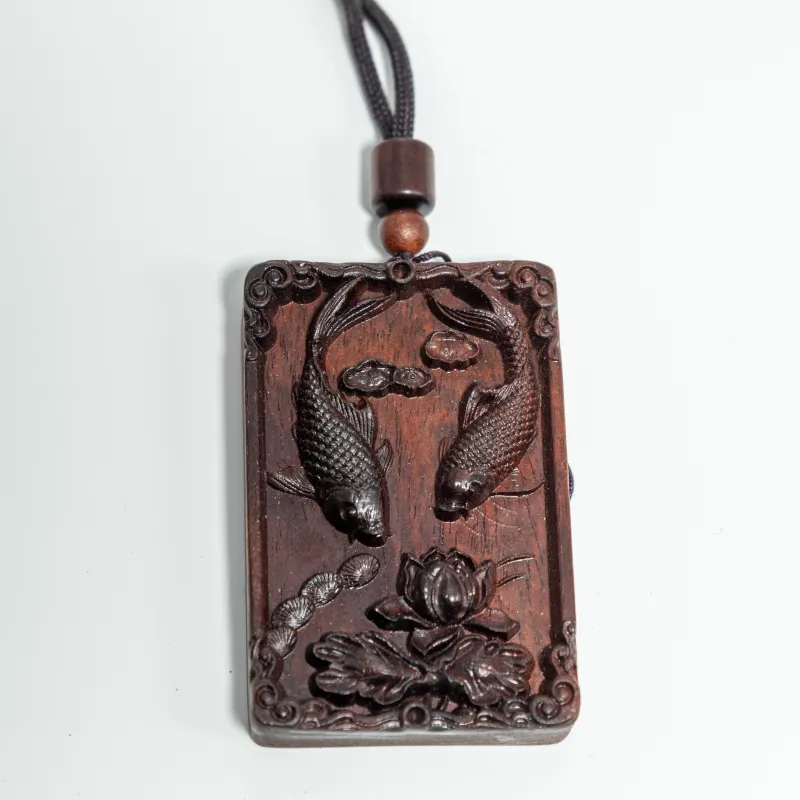 CHENTANMUZUO Bloodwood Wooden Necklaces Unisex-1