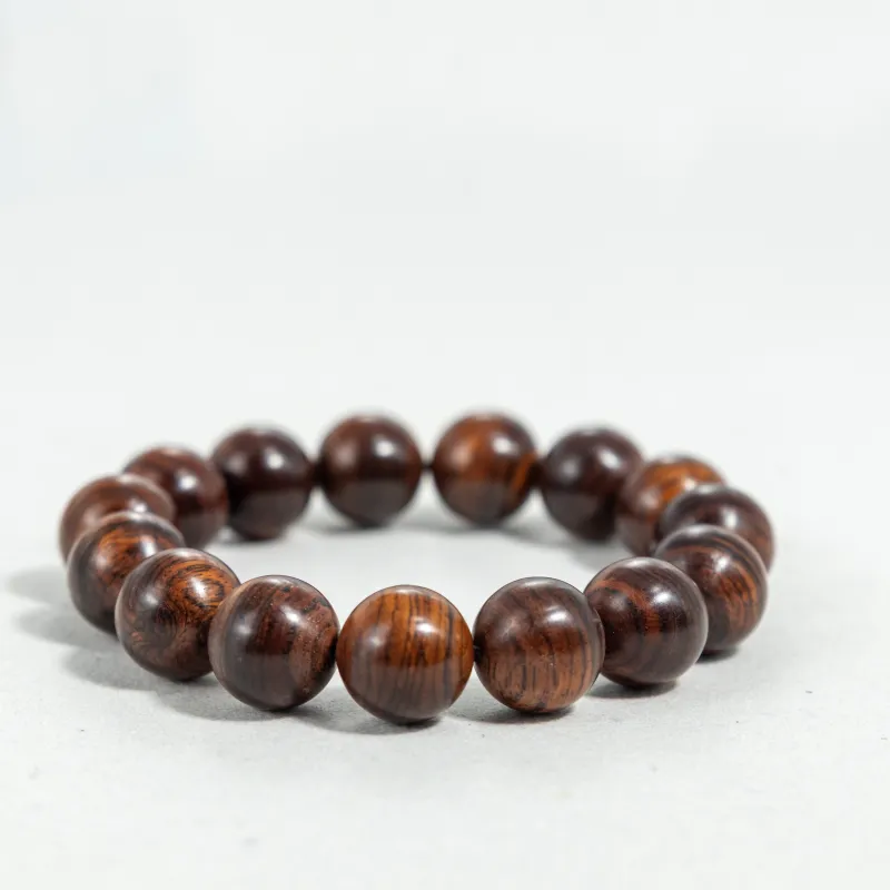 CHENTANMUZUO Huanghuali Exquisite Polishing Collection Tiger Skin Pattern Beaded Bracelet Unisex-1
