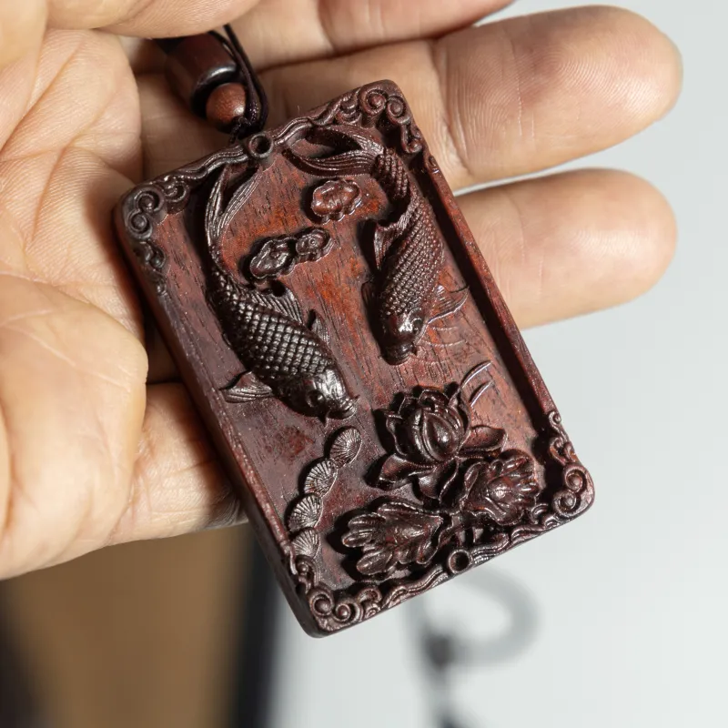 CHENTANMUZUO Bloodwood Wooden Necklaces Unisex-2