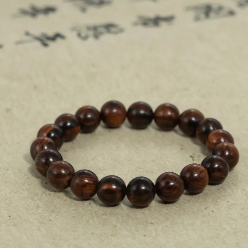 CHENTANMUZUO Huanghuali Advanced Trendy Beaded Bracelet Buddhist Bead Attracts Wealth And Fortune Unisex-2
