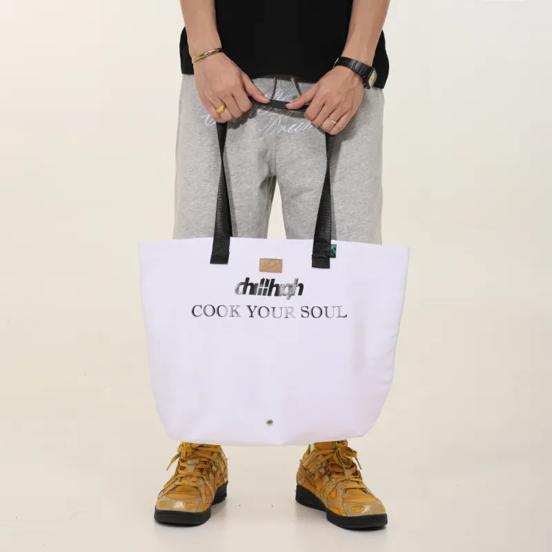 ChillHigh Nylon Fabric Tote Bag Shopping Bag Shoulder Bags Large Size Unisex-4