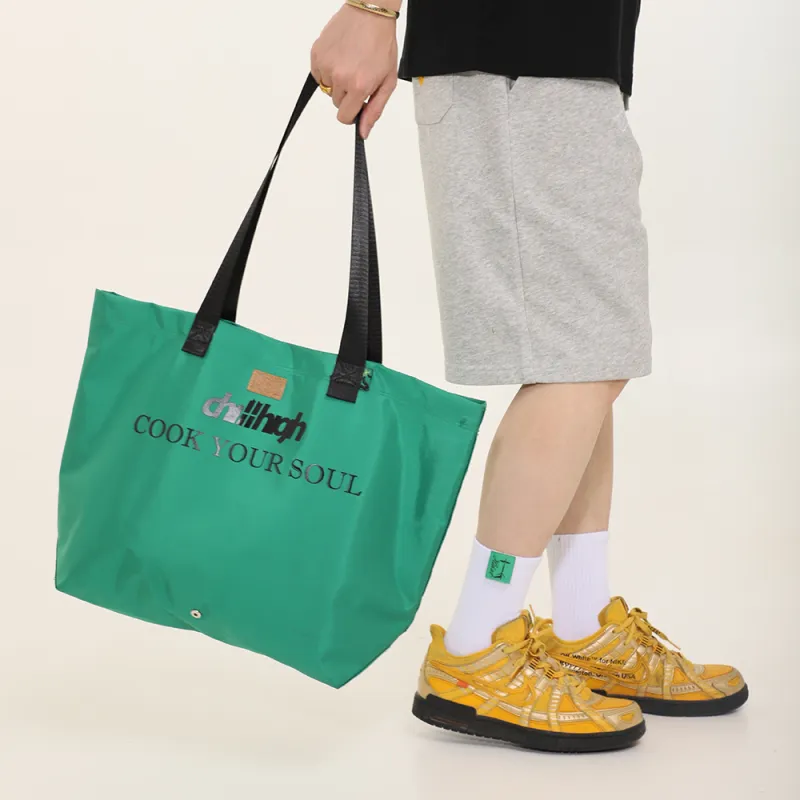 ChillHigh Nylon Fabric Tote Bag Shopping Bag Shoulder Bags Large Size Unisex-7