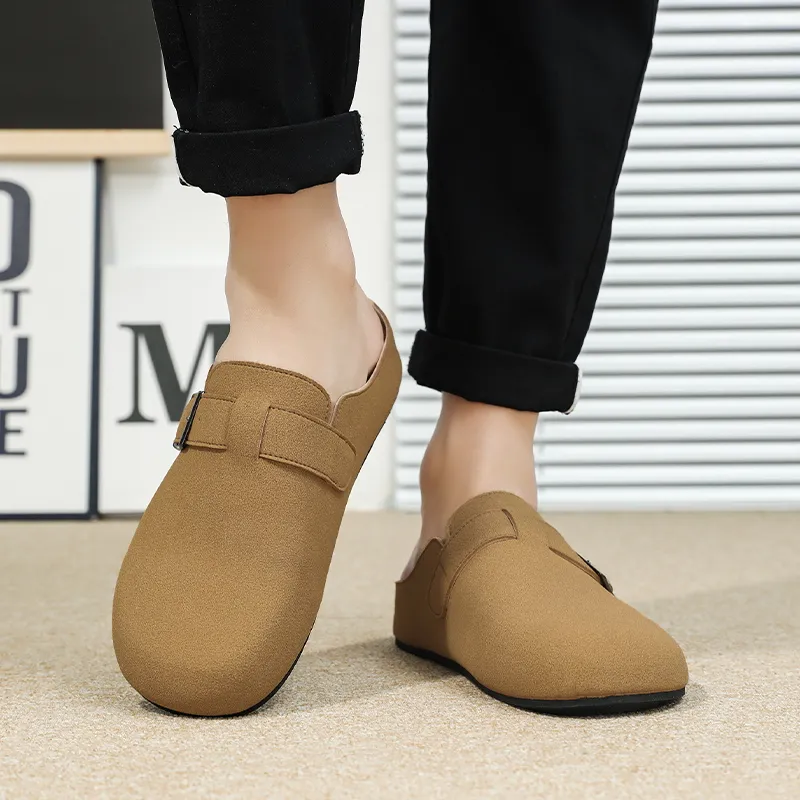 TELENT Slip Resistant Abrasion Resistant Closed Toe Slippers Men's-5