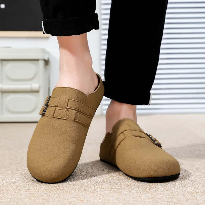 TELENT Slip Resistant Abrasion Resistant Closed Toe Slippers Men's-7