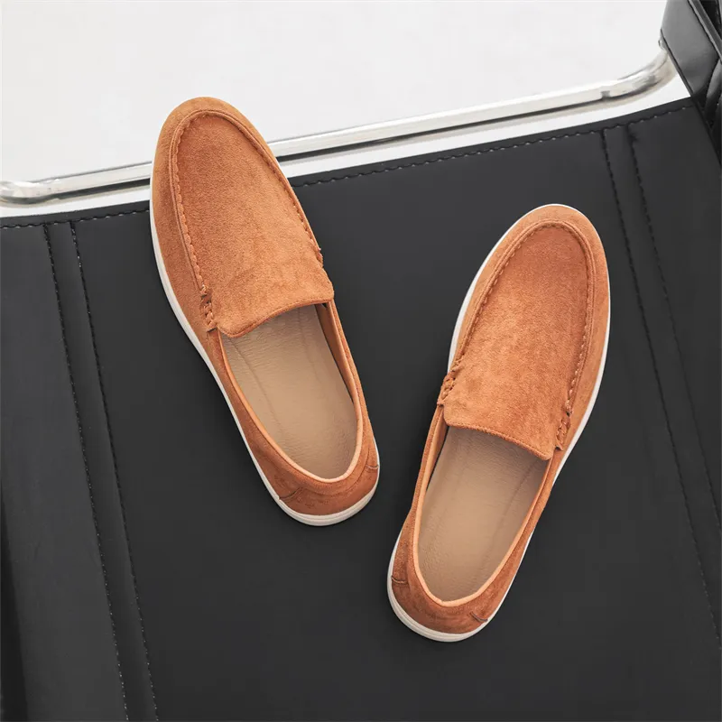 TELENT Gommino Loafers Men's Brown-1
